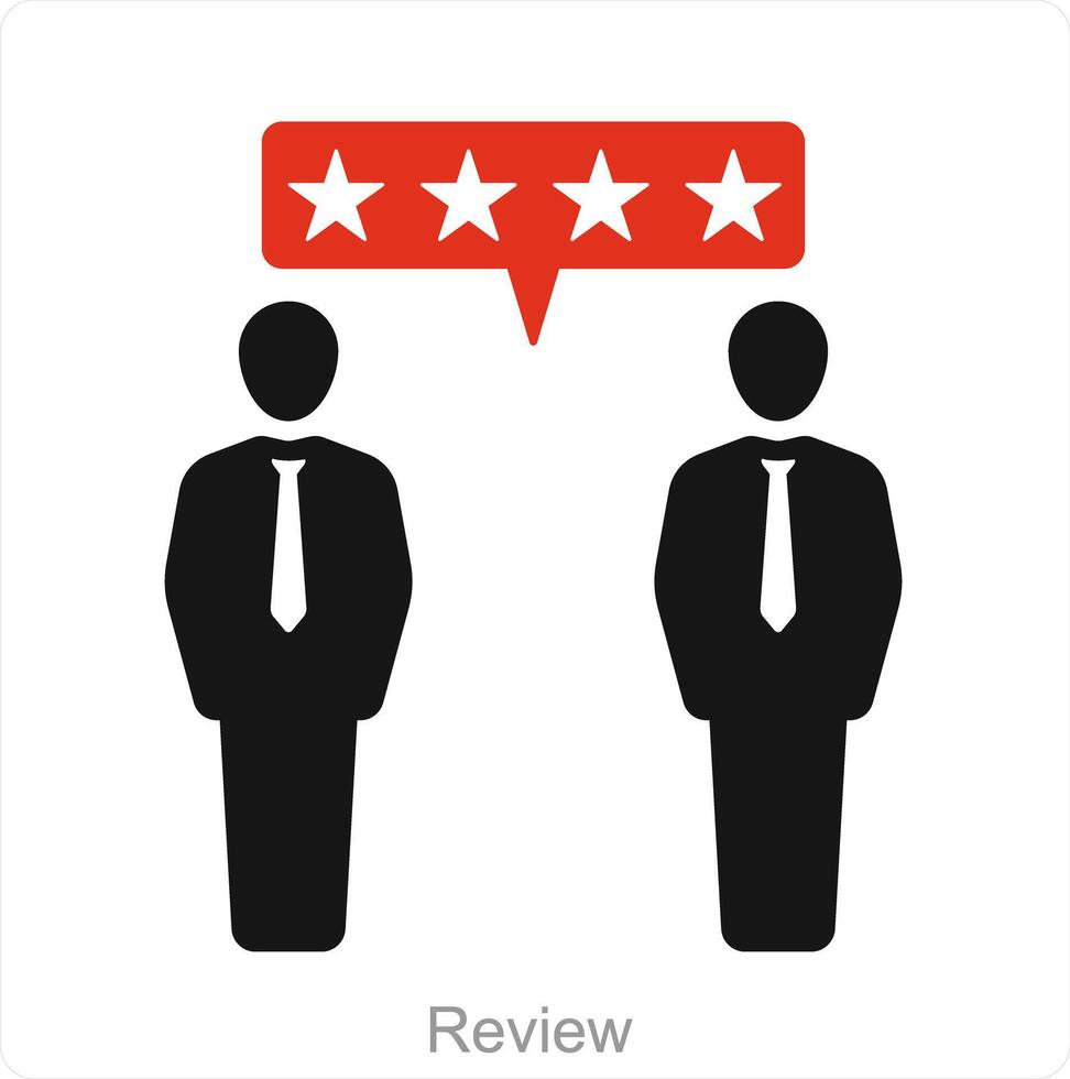 Review and ratings icon concept vector