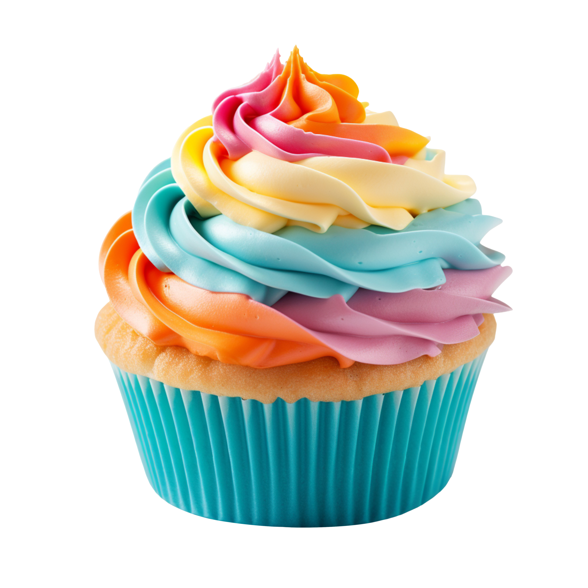 Rainbow cupcake isolated on transparent background 46829651 PNG