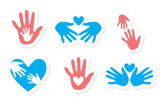 Helping Hand Icons Vector Pack