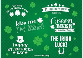 St. Patrick's Day Label Vectors