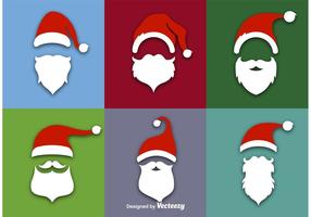 Santa Claus Flat Vector Icons