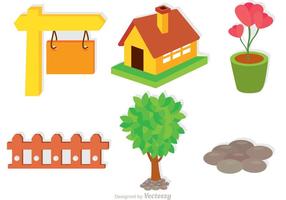 Set Of Garden Icons Vectors