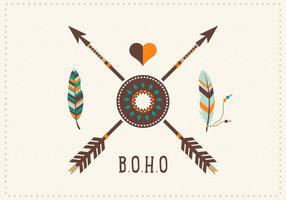 Free Boho Feathers With Arrows Vector Art