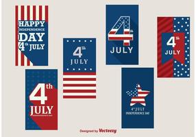 Happy 4th of July Banners vector