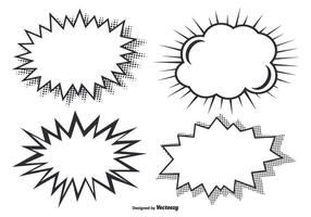 Comic Style Burst Shapes vector