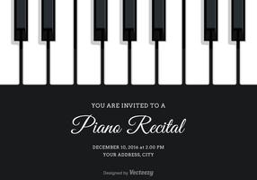 Vector Piano Recital Invitation