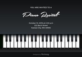 Piano Recital Vector Invitation