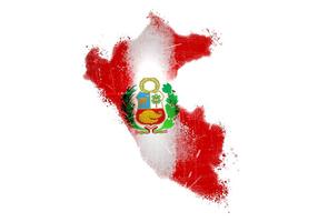 Painted Peru Flag Vector