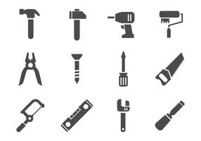 Work Tools Icons Vector 