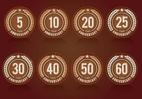 Anniversary Symbols Collection vector