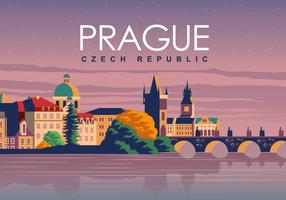 Prague Travel Poster vector