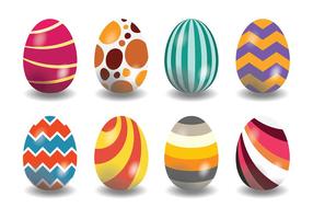 Decorative Easter Egg Icons Vector