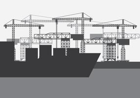 Shipyard Harbor Skyline vector