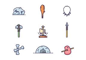 Stone Age Icons vector