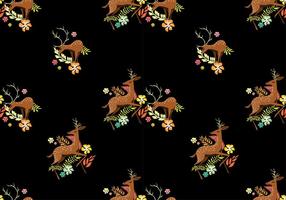 Caribou Pattern Free Vector