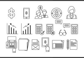 Bookkeeping Line Icon Vector