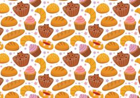 Free French Pastry Pattern Vectors