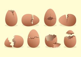 Broken Egg Icons Set vector