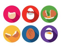 Broken egg vector set