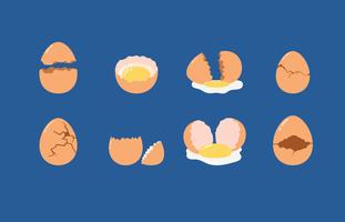 Cracked And Broken Egg Vector Elements