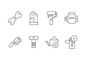 Handmade, DIY, Bricolage Tools Set Icon vector