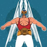 Lucha Libre Pose Illustration vector