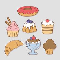 Hand Drawn Sweets And Candy vector