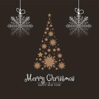 Abstract Merry Christmas background with tree design vector