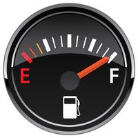 Gas Fuel Automotive Dashboard Gauge Vector