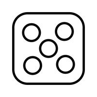 Dice Five Vector Icon