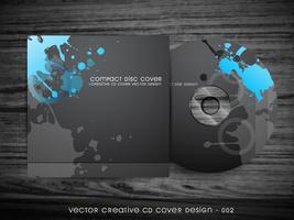 abstract cd cover design vector