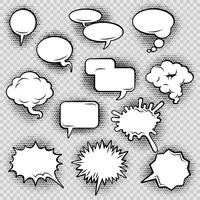 Comic speech bubbles vector