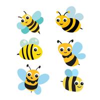 bee character vector design