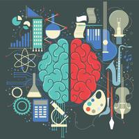 Left Right Human Brain Concept vector