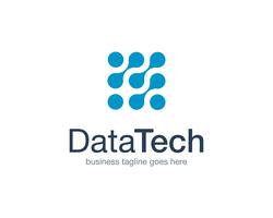 Data Technology Logo Icon Vector