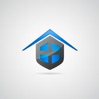 Home shield symbol logo vector