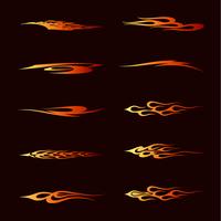 fire flames in tribal style for tattoo, vehicle and t-shirt deco vector