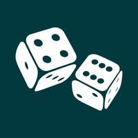 Game dices icon vector