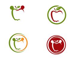 Apple vector illustration design icon logo template Vector