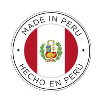 Made in Peru flag icon. vector