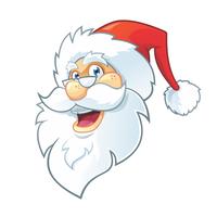 Santa Claus cartoon head vector