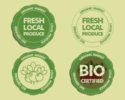 Farm Fresh Produce Badges vector