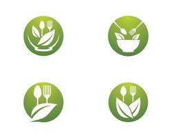 Organic Food Logo Set vector