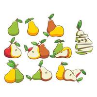 Cartoon Pear Collection  vector