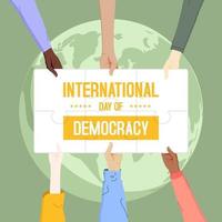 International Day of Democracy Poster  vector