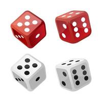 Set of casino dice vector