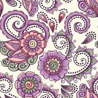 Purple ornamental flower pattern vector