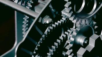 Abstract Industrial Clock Gears Close Up video