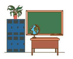 Chalkboard of school in classroom vector