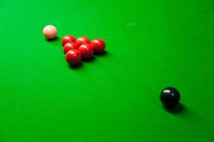 Snooker balls on the table photo